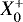 Mathematical equation: $X_0^+$