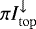 Mathematical equation: $\pi I^{\downarrow}_{\mathrm{top}}$