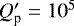 Mathematical equation: $Q^{\prime}_{\textrm{p}}= 10^{5}$
