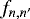 Mathematical equation: $f_{n,n^{\prime}}$