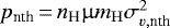 Mathematical equation: $p_{\textrm{nth}}{\,{=}\,}n_{\textrm{H}}{\upmu} m_{\mathrm{H}}\sigma_{v,\textrm{nth}}^{2}$
