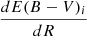 Mathematical equation: $$ \begin{aligned} \frac{dE(B-V)_i}{dR} \end{aligned} $$