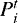 Mathematical equation: $P_i^t$