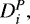 Mathematical equation: $D_i^P,$