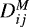 Mathematical equation: $D_{ij}^M$