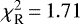 Mathematical equation: $\chi^2_{\textrm{R}}\,{=}\,1.71$