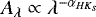 Mathematical equation: $A_{\lambda} \propto \lambda^{-\alpha_{HK_s}}$