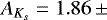 Mathematical equation: $A_{K_s}=1.86\,{\pm}$
