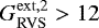 Mathematical equation: $G_{\mathrm{RVS}}^{\mathrm{ext,2}} > 12$