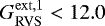 Mathematical equation: $G_{\mathrm{RVS}}^{\mathrm{ext,1}} < 12.0$