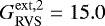 Mathematical equation: $G_{\mathrm{RVS}}^{\mathrm{ext,2}} = 15.0$