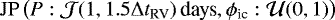 Mathematical equation: $\mathrm{JP}\left(P: \mathcal{J}(1, 1.5 \Delta{t}_{\textrm{RV}})\,\textrm{days}, \phi_{\textrm{ic}}: \mathcal{U}(0, 1)\right)$