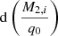 Mathematical equation: $ \mathrm{d}\left(\frac{M_{2,i}}{q_0} \right) $