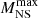 $ M_{\rm NS}^{\text{max}} $
