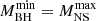 $ M_\mathrm{BH}^\mathrm{min}=M_\mathrm{NS}^\mathrm{max} $