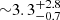 $ {\sim}3.3^{+2.8}_{-0.7} $