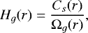 \begin{equation*}H_{g}(r) = \frac{C_s(r)}{\Omega_{g}(r)} ,\end{equation*}