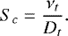 \begin{equation*}S_c = \frac{\nu_t}{D_t}. \end{equation*}