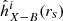 $ \hat{h}_{X-B}^{i}(r_s) $
