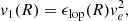 $$ \begin{aligned} { v}_{1}(R)=\epsilon _{\rm lop}(R){ v}_{e}^{2}, \end{aligned} $$
