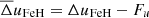 $ \overline{\Delta} u_{\mathrm{FeH}} = \Delta u_{\mathrm{FeH}} - F_u $