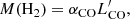$$ \begin{aligned} M(\mathrm{H_{2}}) = \alpha _{\rm CO} L^{\prime }_{\rm CO}, \end{aligned} $$