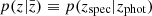 $ p(z|\bar{z}) \equiv p(z_{\mathrm{spec}}|z_{\mathrm{phot}}) $