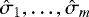 $\hat{\sigma}_1, \dots, \hat{\sigma}_m$