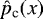 $\hat{p}_{\text{c}}(x)$