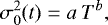 \begin{equation*}\sigma_0^2(t) = a\ T^b,\end{equation*}