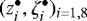 $(z_i^{\bullet},\zeta_i^{\bullet})_{i=1,8}$