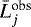 Mathematical equation: $\bar{L}_j^{\text{obs}}$