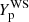 $ Y_{\mathrm{p}}^{\mathrm{WS}} $