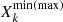 $ X_k^{\rm min(max)} $