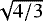 Mathematical equation: $\sqrt{4/3}$