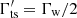 Mathematical equation: $ \Gamma^\prime_{\rm ts}=\Gamma_{\rm w}/2 $