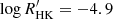 $ {\log{}R^\prime_{\rm HK}}=-4.9 $