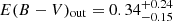 $ E(B-V)_{\mathrm{out}} = 0.34^{+0.24}_{-0.15} $