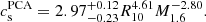 $$ \begin{aligned} c^\mathrm{PCA}_{\rm s} = 2.97^{+0.12}_{-0.23} R_{10}^{4.61} M_{1.6}^{-2.80}. \end{aligned} $$