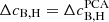 $ \Delta c_{\mathrm{B,H}} = \Delta c^{\mathrm{PCA}}_{\mathrm{B,H}} $