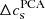 $ \Delta c^{\mathrm{PCA}}_{\mathrm{s}} $