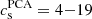 $ c^{\mathrm{PCA}}_{\mathrm{s}} = 4{-}19 $
