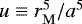 Mathematical equation: $u\equiv r_{\mathrm{M}}^5/a^5$