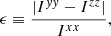 Mathematical equation: $$ \begin{aligned} \epsilon \equiv \frac{|I^{ yy}-I^{zz}|}{I^{xx}}, \end{aligned} $$