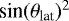 $\textrm{sin}(\theta_{\textrm{lat}})^2$