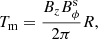 $$ \begin{aligned} T_{\rm m}={\frac{B_zB_{\phi }^\mathrm{s}}{2\pi }}R, \end{aligned} $$