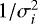 Mathematical equation: $1/\sigma_i^2$