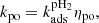 $$ \begin{aligned} k_{\rm po}&= k_{\rm ads}^\mathrm{pH_2} \eta _{\rm po}, \end{aligned} $$