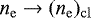 Mathematical equation: ${n_{\mathrm{e}}} \rightarrow ({{n_{\mathrm{e}}}})_{\mathrm{cl}}$