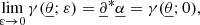 $$ \begin{aligned}&\lim _{\varepsilon \rightarrow 0} \gamma (\underline{\theta };\varepsilon ) = \underline{\partial }^*\underline{\alpha } =\gamma (\underline{\theta };0), \end{aligned} $$
